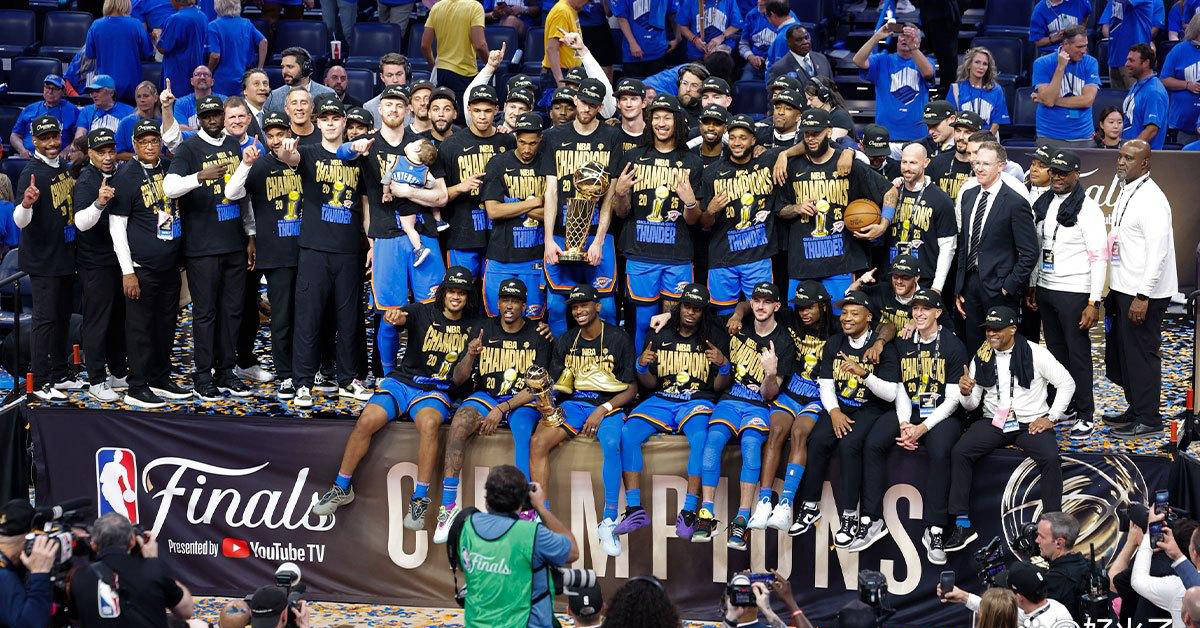 俄克拉荷马城雷霆队总冠军赛季创下4项纪录,同时打破4项纪录